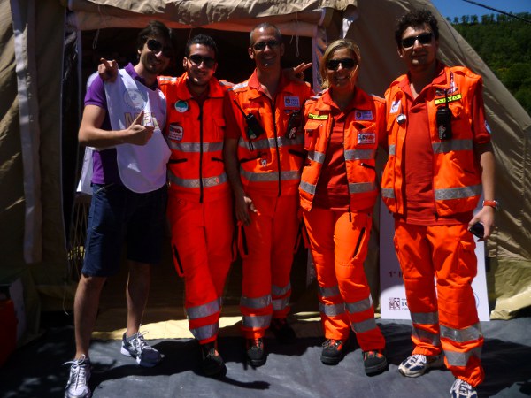 Il gruppo della Croce Gialla di Chiaravalle al Triatlon di Fiastra