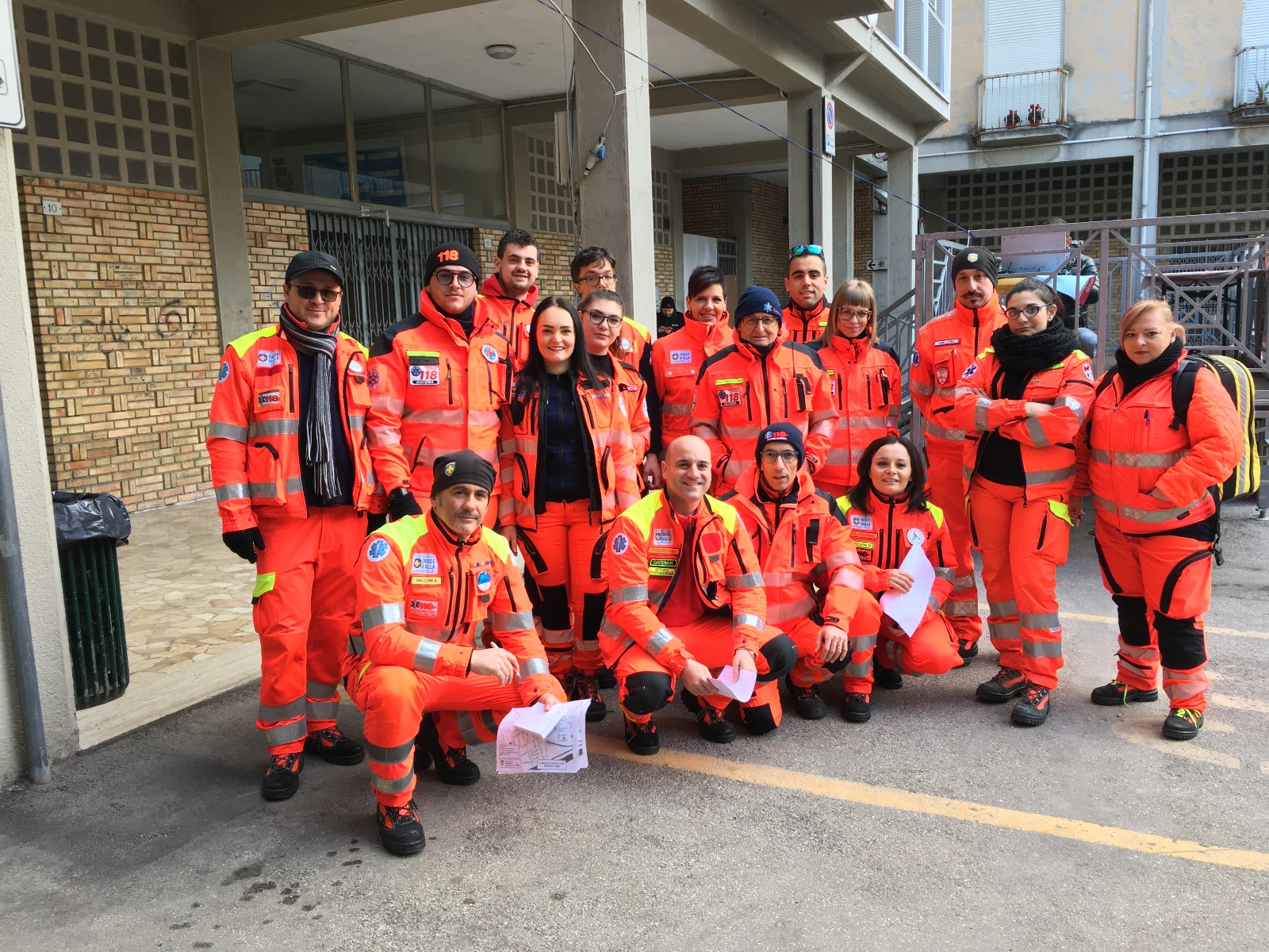 Il gruppo Croce Gialla al carnevale