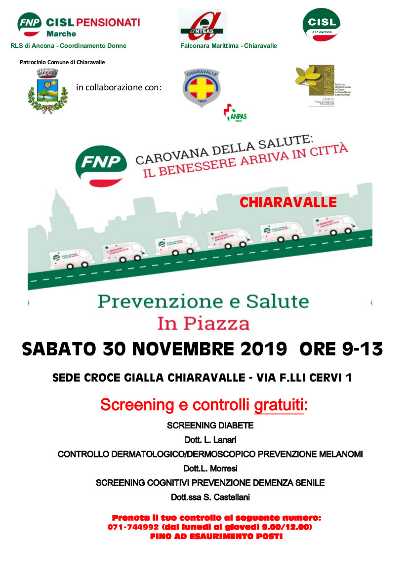 Volantino carovana della salute